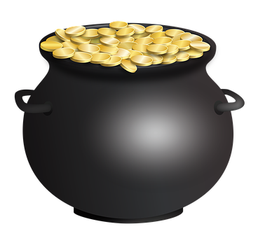 A Pot Full Of Gold Coins