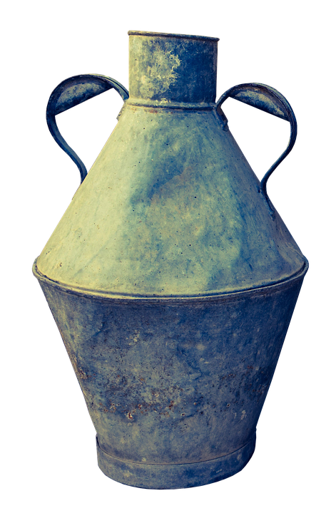 A Metal Jug With Two Handles