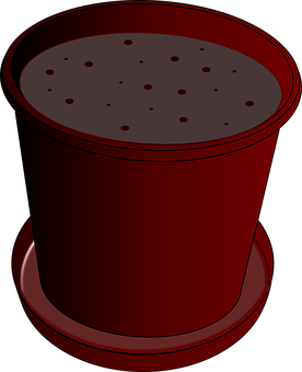 A Red Container With A Black Liquid