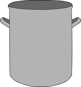 A Grey Pot With Handles