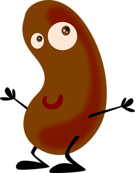 A Cartoon Of A Bean