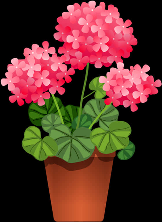 A Potted Plant With Pink Flowers