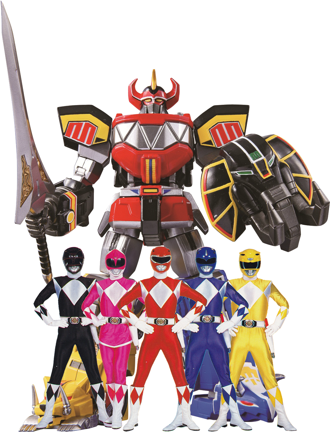 Power Rangers Team With Mech