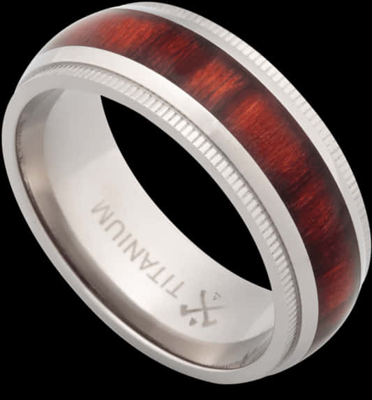 A Silver And Wood Ring