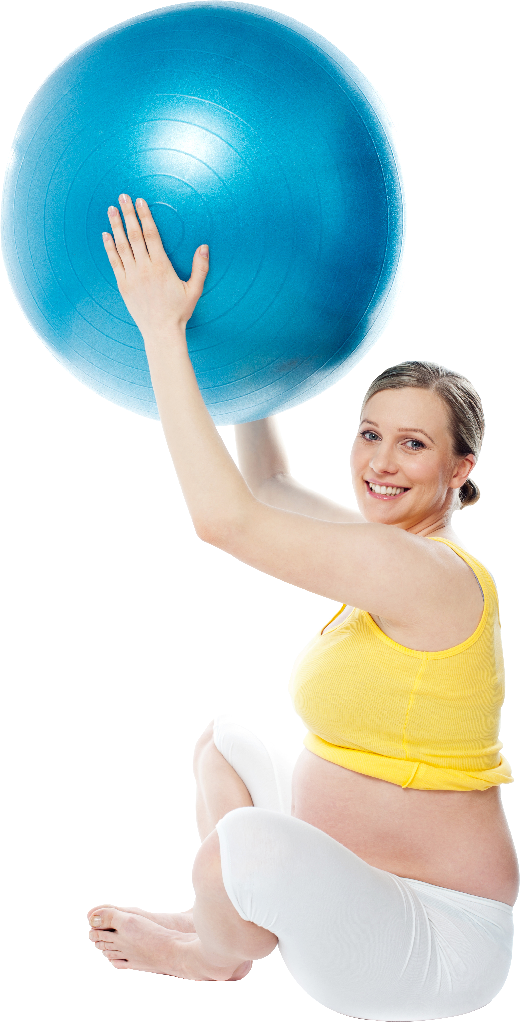 Pregnant Woman With Yoga Ball