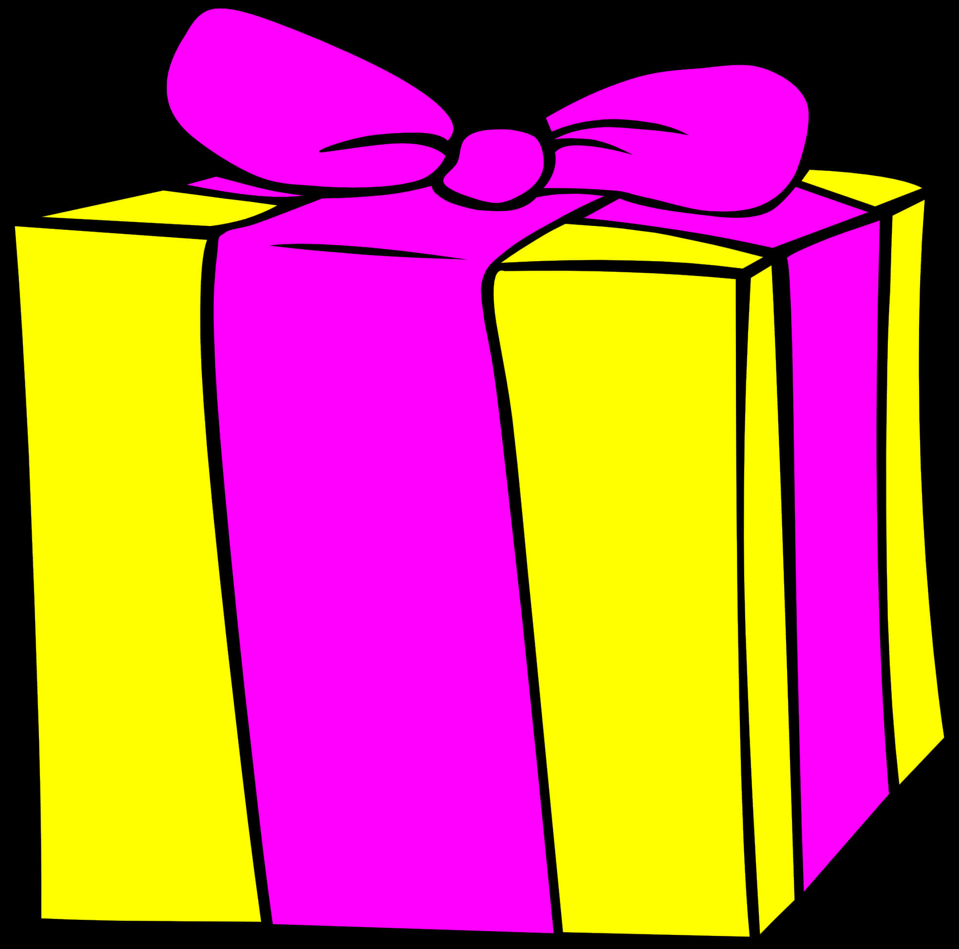 Yellow Gift Present Clipart