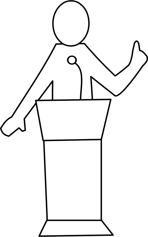 A Person Standing At A Podium