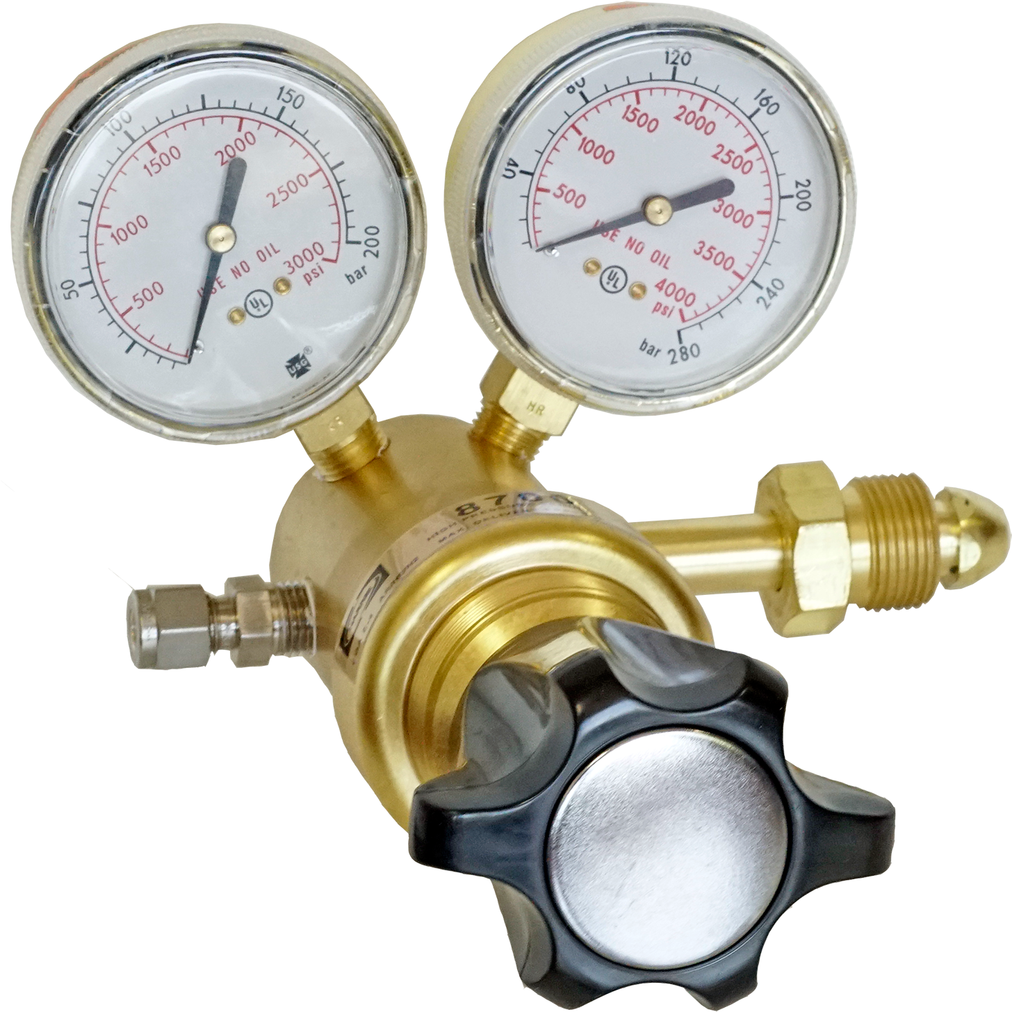 A Close Up Of A Gas Pressure Regulator
