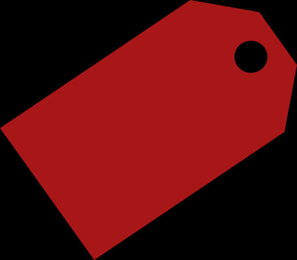 A Red Tag With A Black Circle