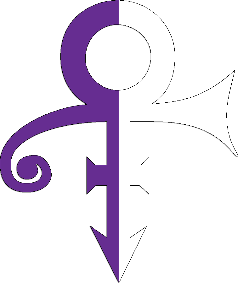 A Purple And White Symbol