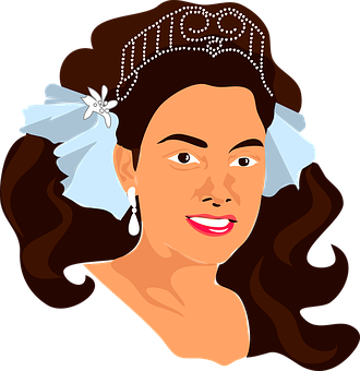 A Woman With A Tiara And Earrings