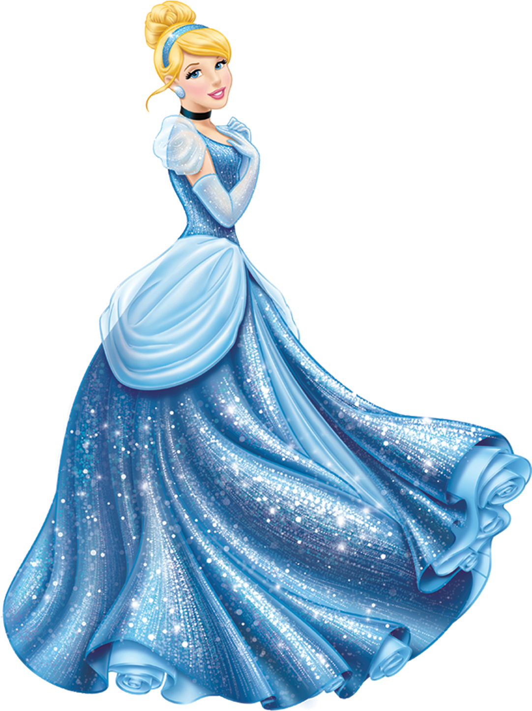 A Cartoon Of A Woman In A Blue Dress