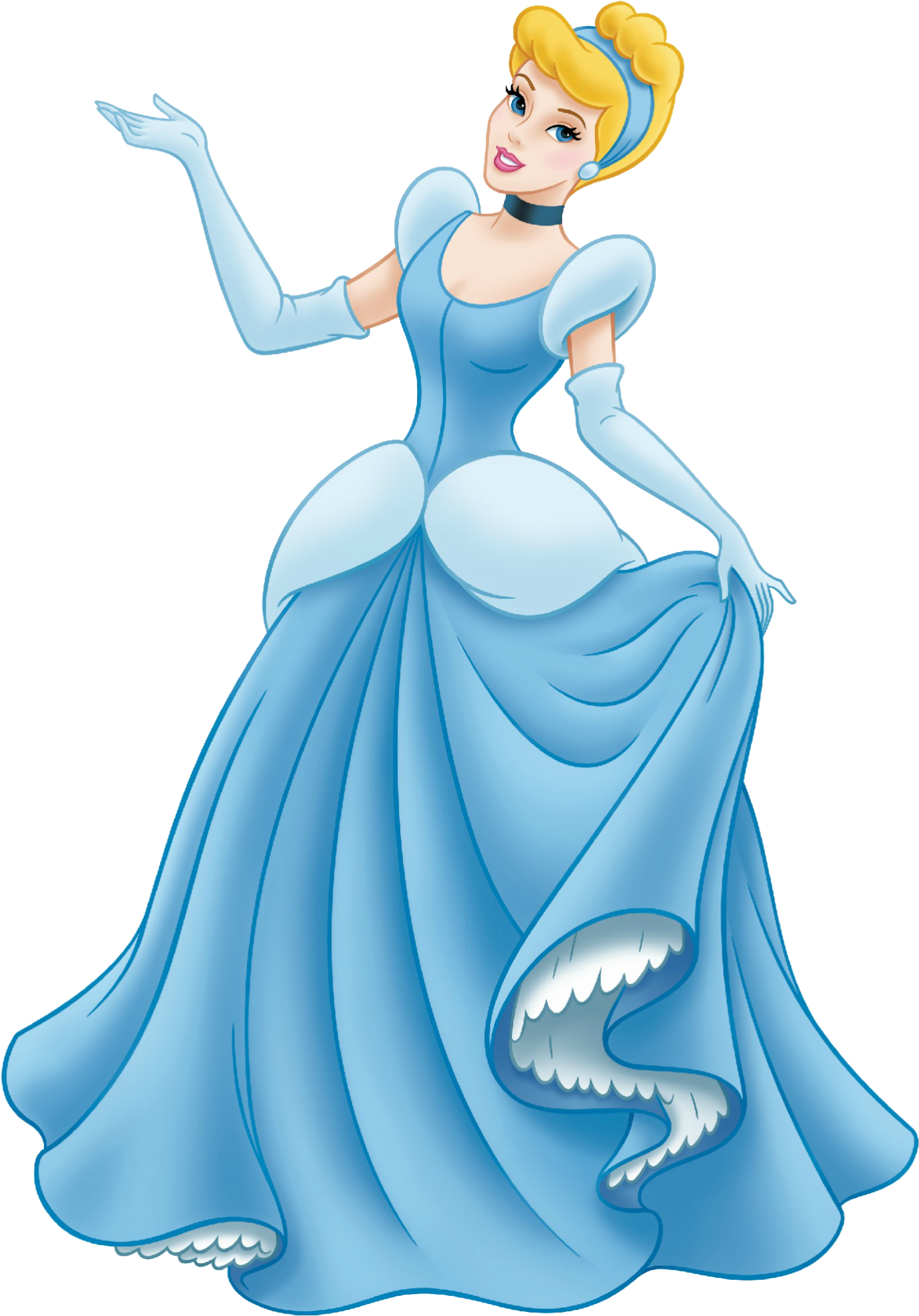 A Cartoon Of A Woman In A Blue Dress