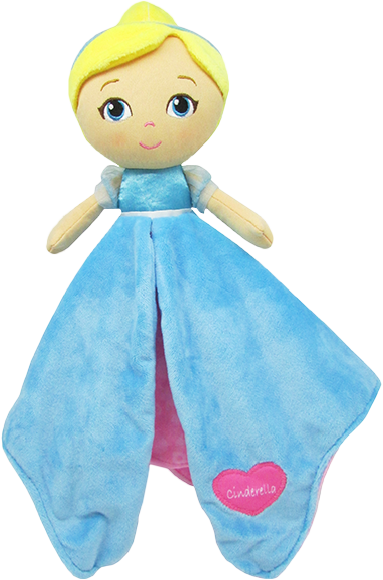 A Stuffed Toy Doll With A Blue Dress