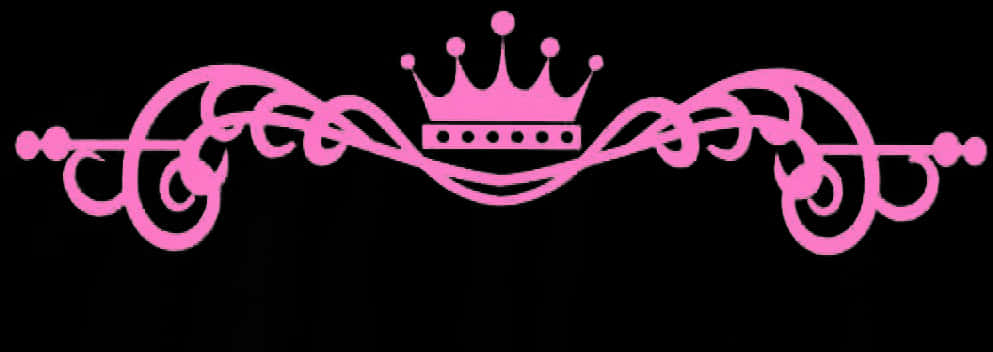 A Pink Crown With A Black Background