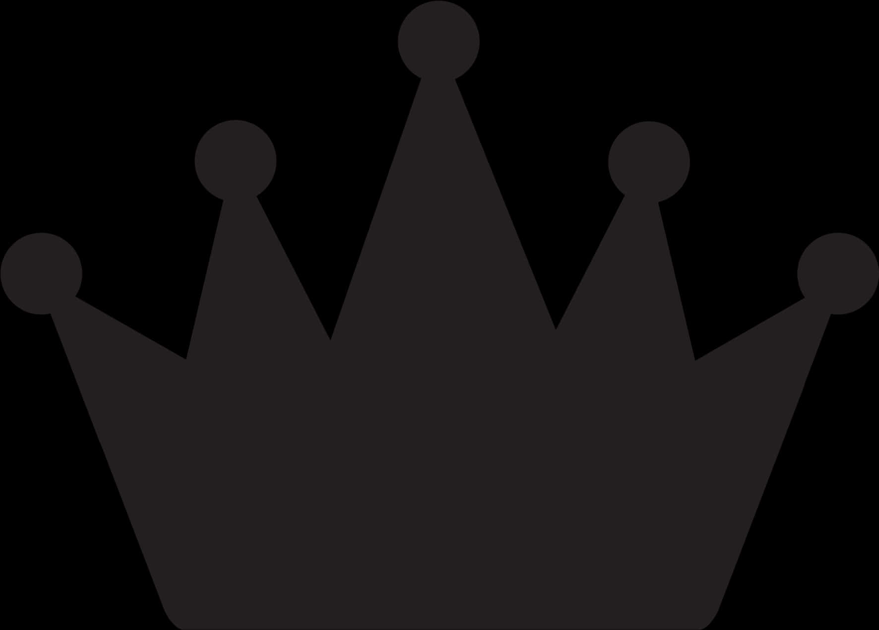 A Black Crown With Pointy Edges
