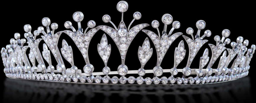 A Silver Crown With Diamonds
