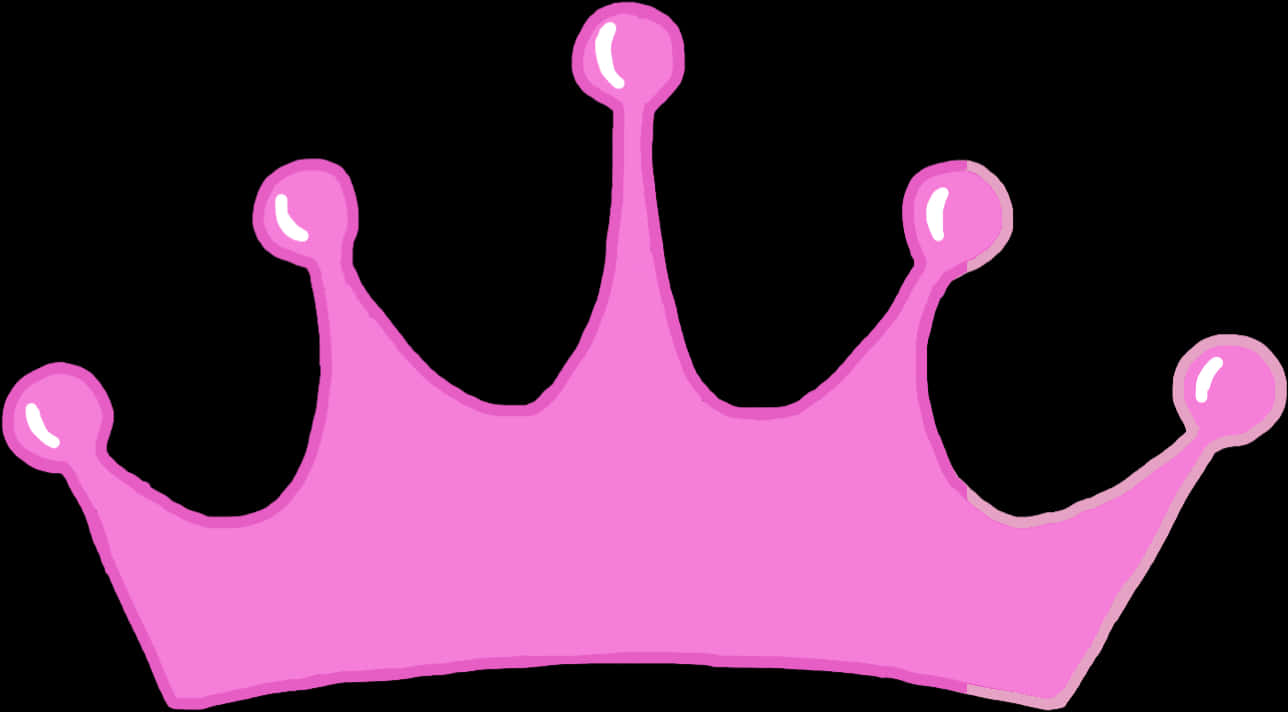 A Pink Crown With Droplets On It