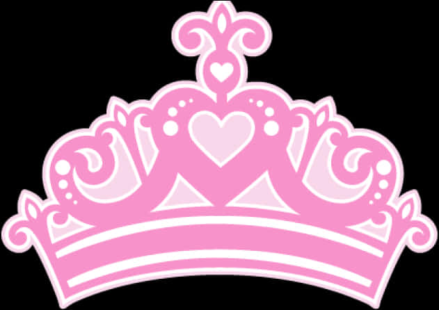 A Pink Crown With A Heart On It