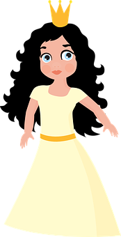 A Cartoon Of A Girl In A Dress