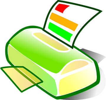 A Green And Yellow Printer