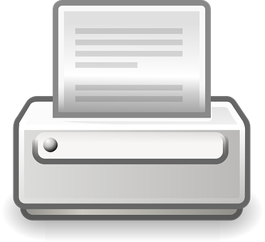 A White Printer With A Paper On It