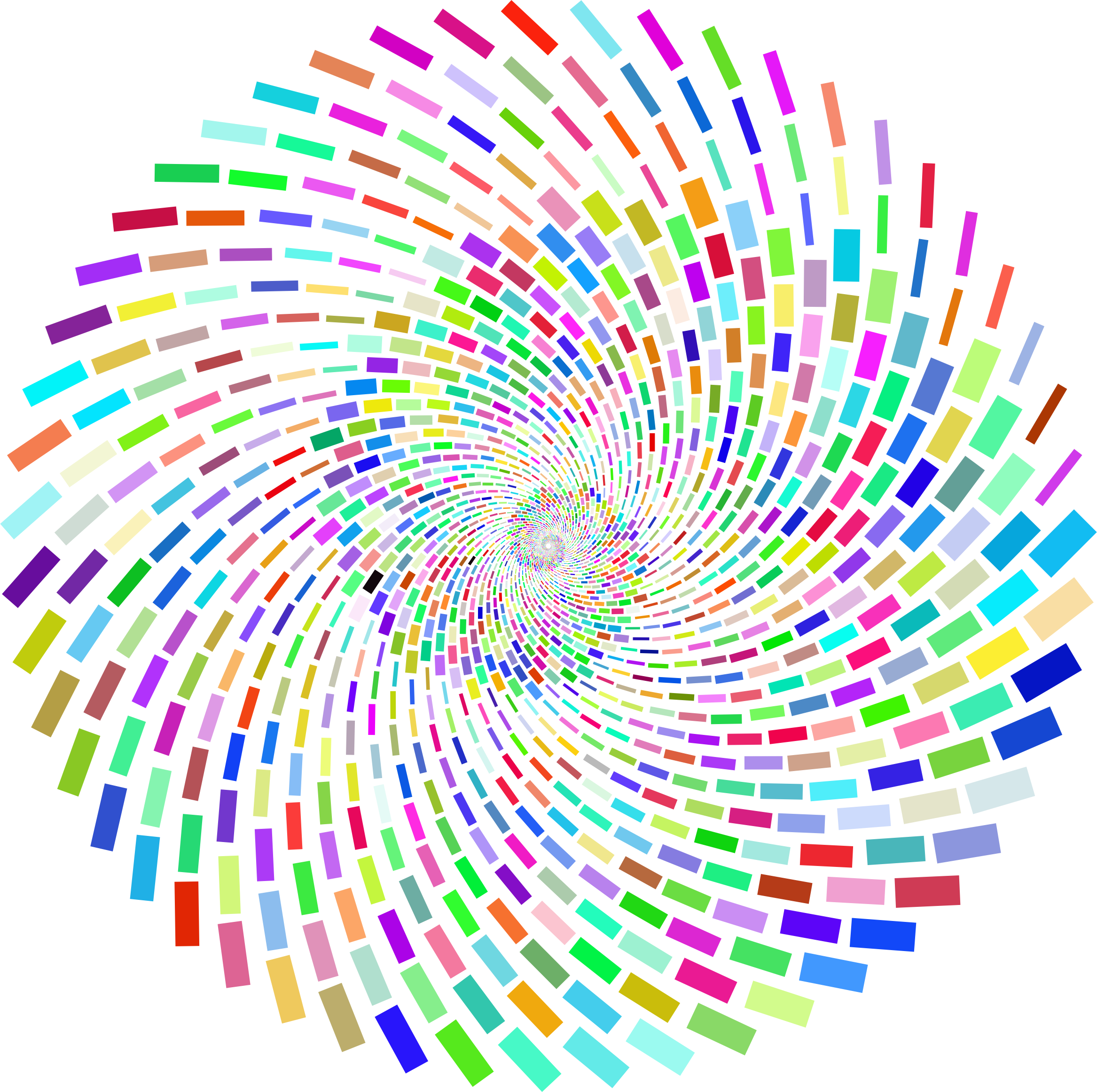 A Colorful Spiral Of Rectangles