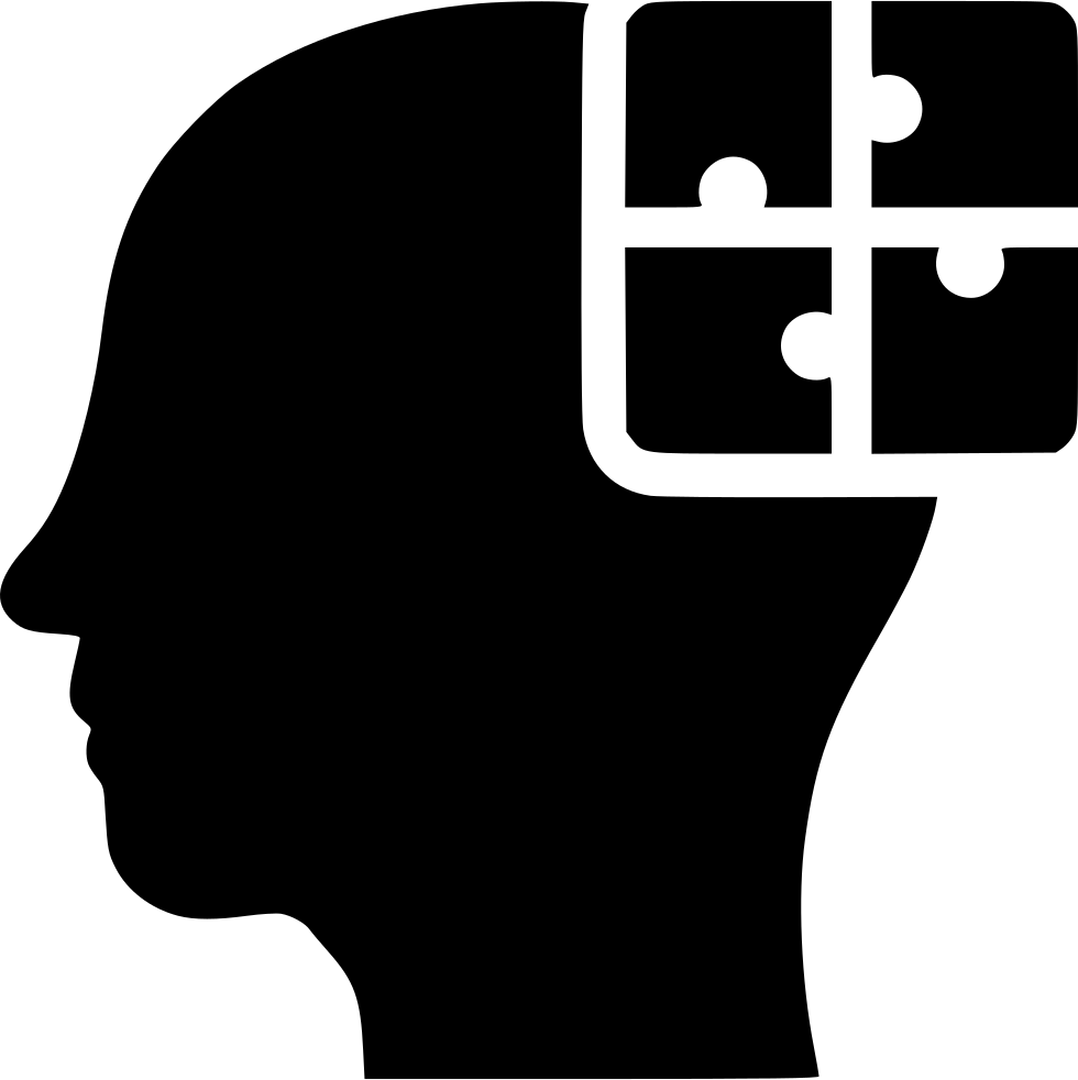A Silhouette Of A Head With A Puzzle In The Middle