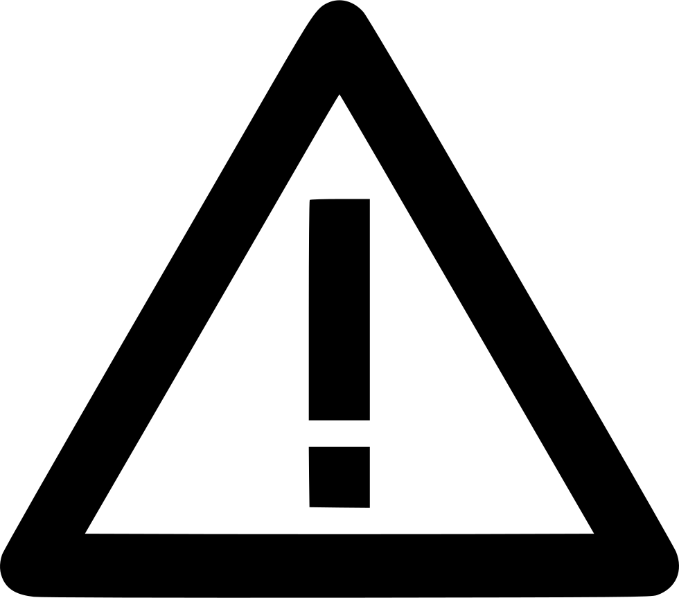 A Black And White Triangle With A Exclamation Mark