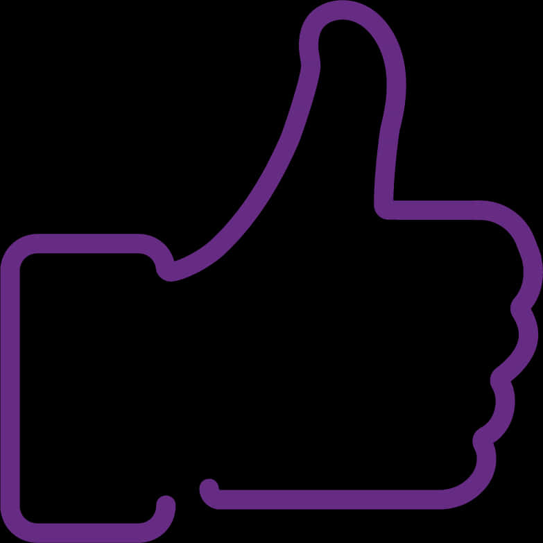 A Purple Thumb Up Symbol