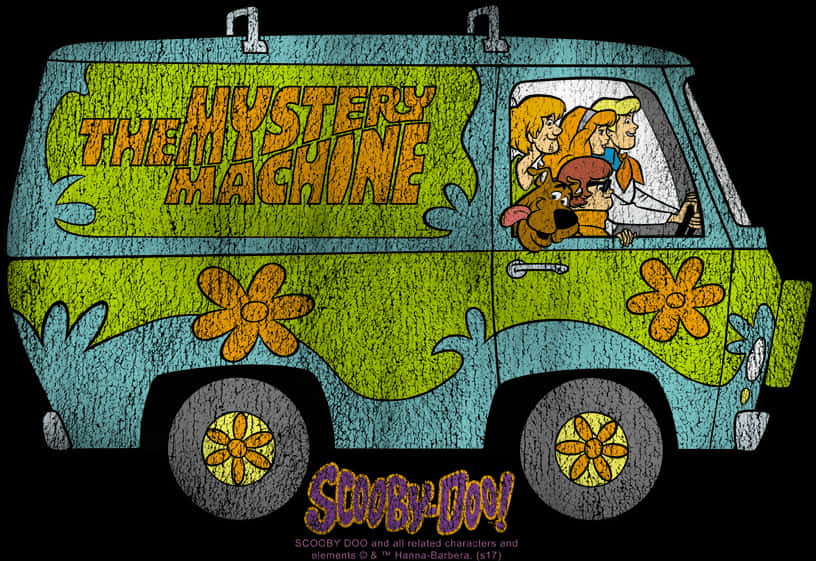 Cartoon Van With Cartoon Characters Inside