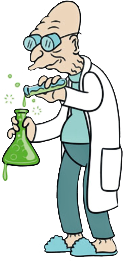 A Cartoon Of A Man Pouring Green Liquid Into A Beaker