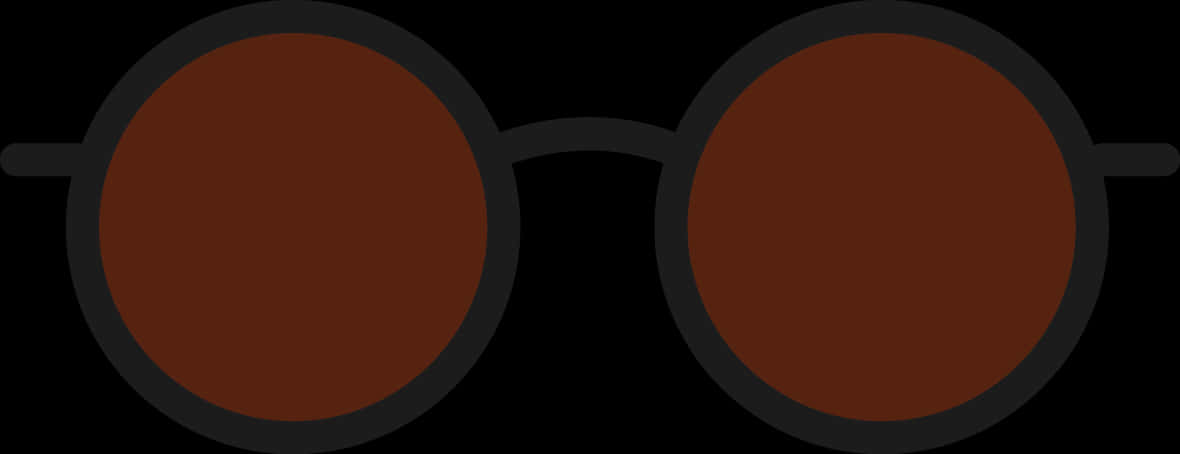 A Pair Of Glasses With Brown Lenses