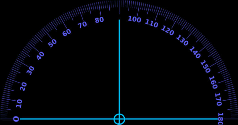 A Blue And White Speedometer