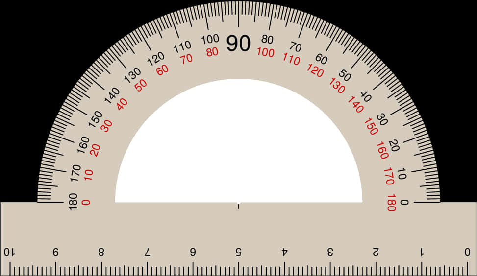A White Circular Ruler With Red Numbers