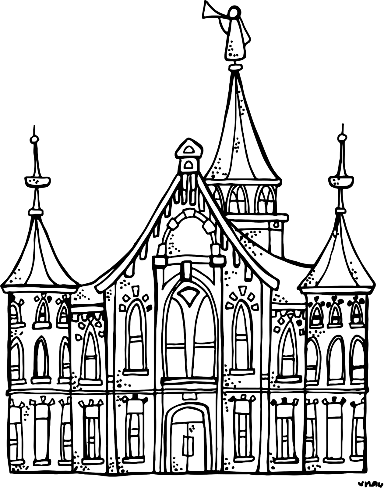 A Drawing Of A Castle