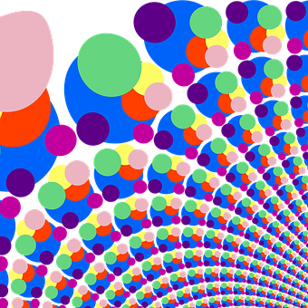 A Colorful Circle Pattern On A Black Background