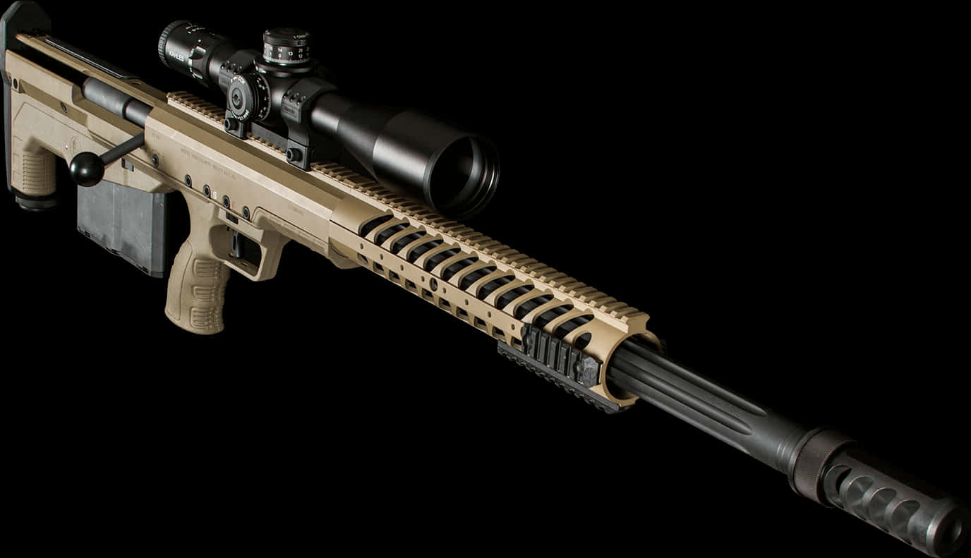 A Rifle With A Scope