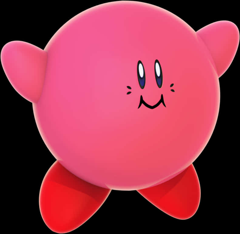 A Pink Round Object With A Face