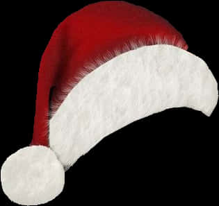 Puffy Santa Hat With Red And White Colors