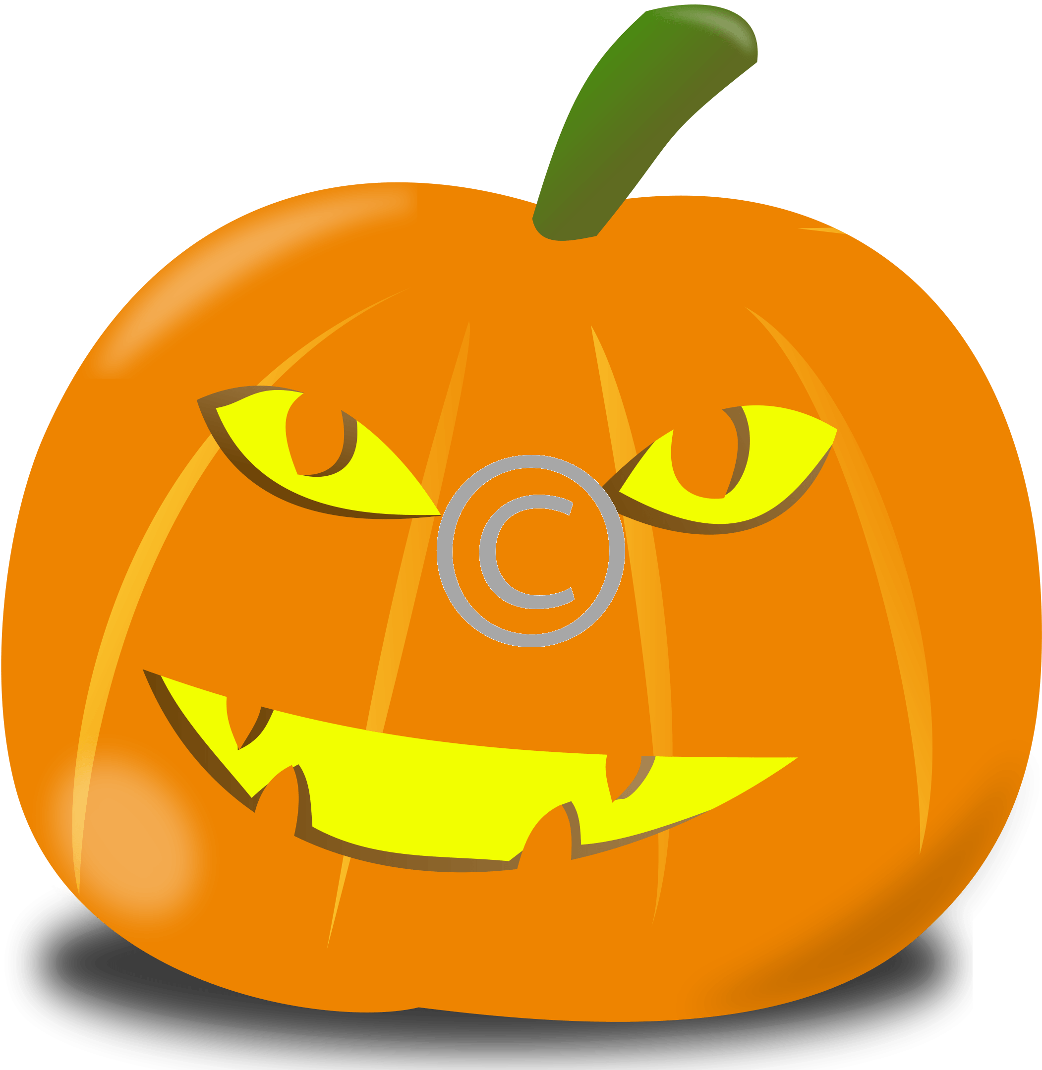 A Pumpkin With A Copyright Symbol