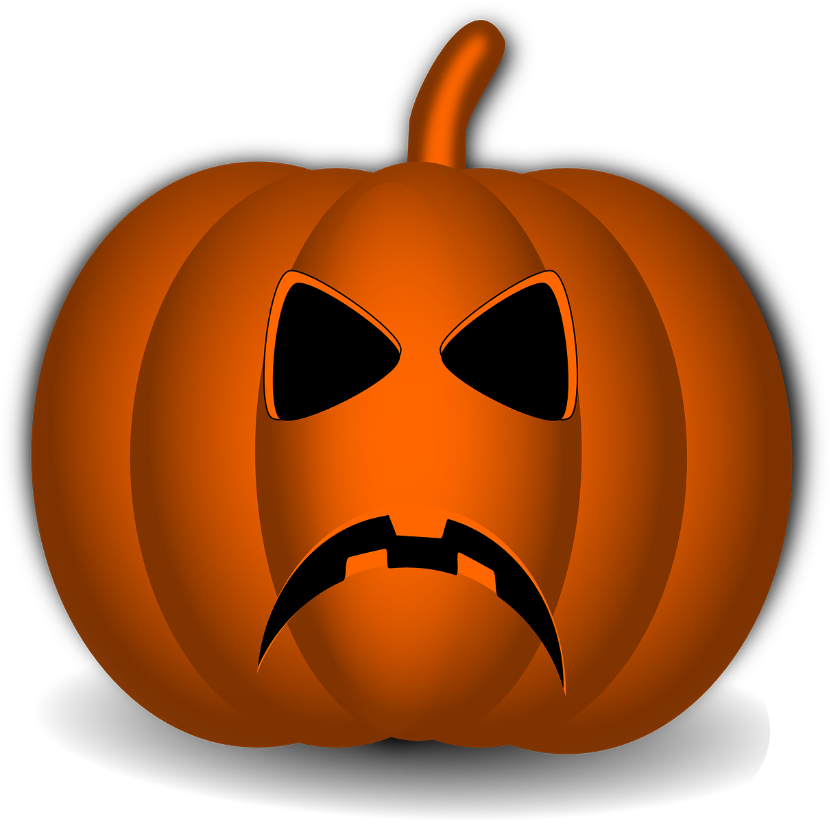 A Pumpkin With A Sad Face
