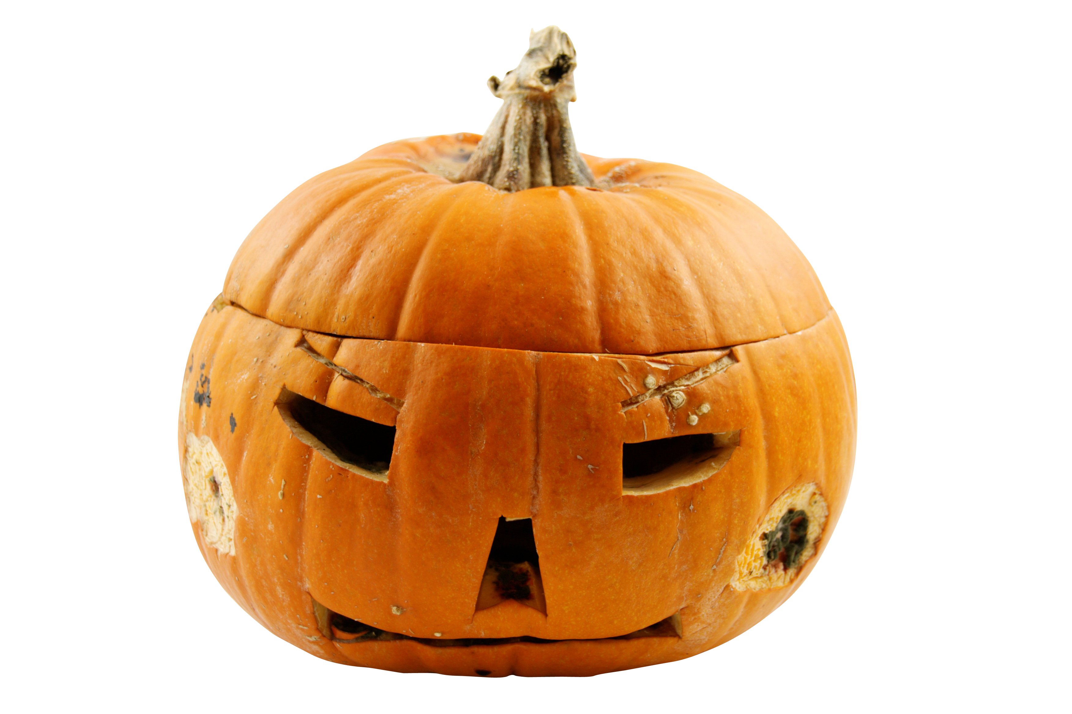 A Carved Pumpkin With A Face