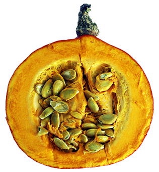A Pumpkin With Seeds Inside