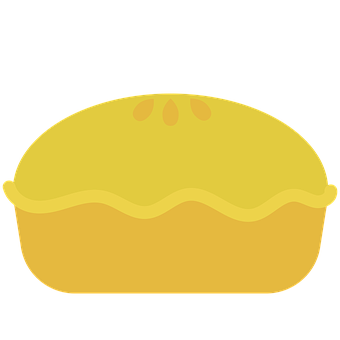 A Yellow Pie With A Black Background