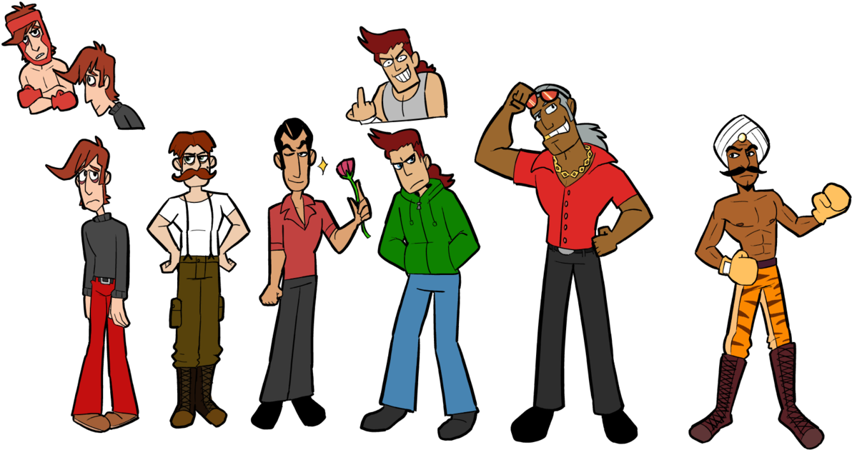 Cartoon Of A Group Of Men