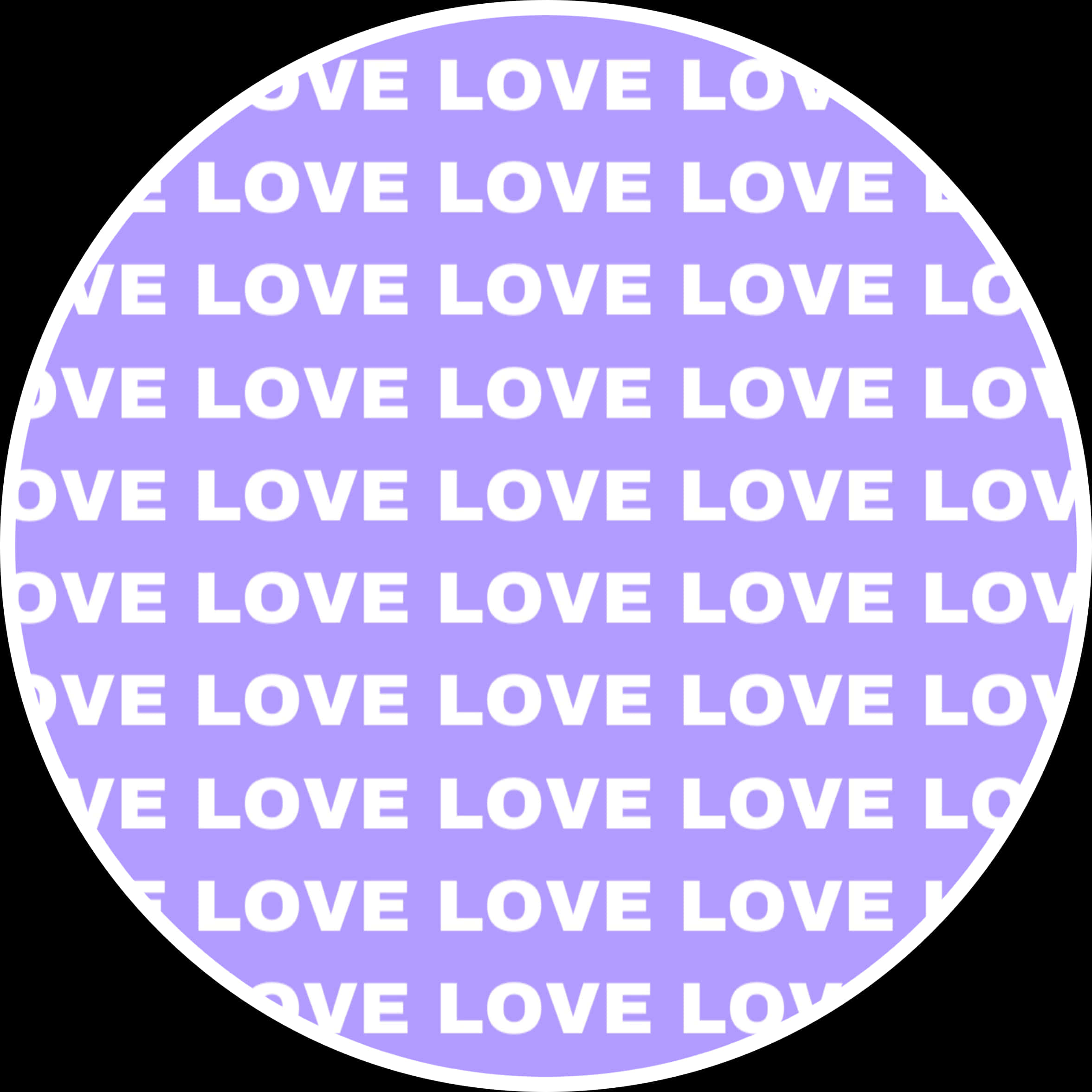 Purple Aesthetic Circle Love