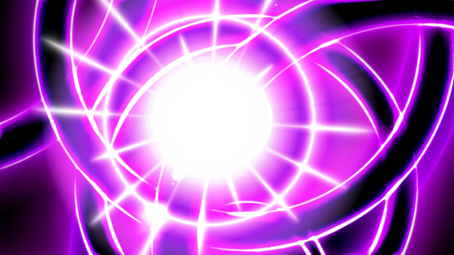 A Purple And Black Circular Object