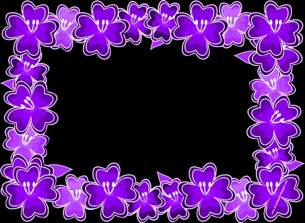 Purple Flower Picture Frame