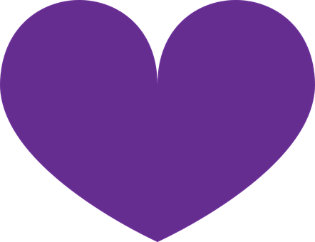 A Purple Heart On A Black Background